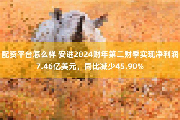 配资平台怎么样 安进2024财年第二财季实现净利润7.46亿美元，同比减少45.90%