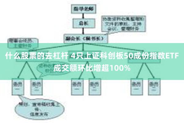 什么股票的去杠杆 4只上证科创板50成份指数ETF成交额环比增超100%